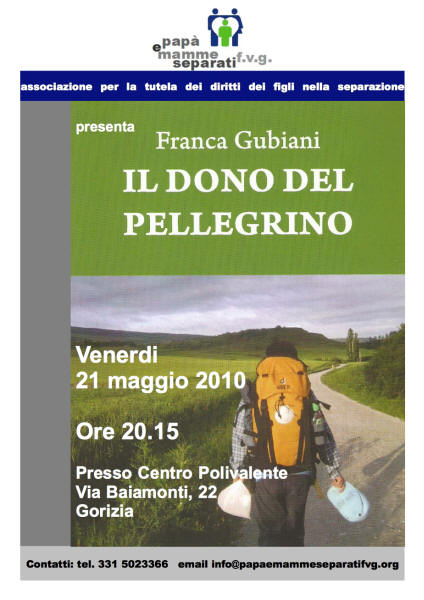 Locandina della presentazione del libro "Il dono del pellegrino"