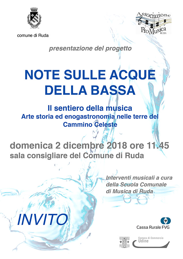 Iniziativa del 2 dicembre 2018: presentazione del progetto "Note sulle acque della Bassa".