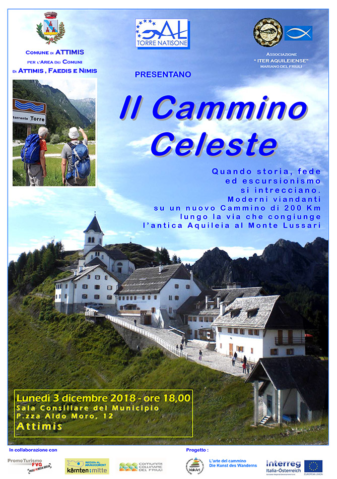 Iniziativa del 3 dicembre 2018: presentazione Cammino Celeste ad Attimis