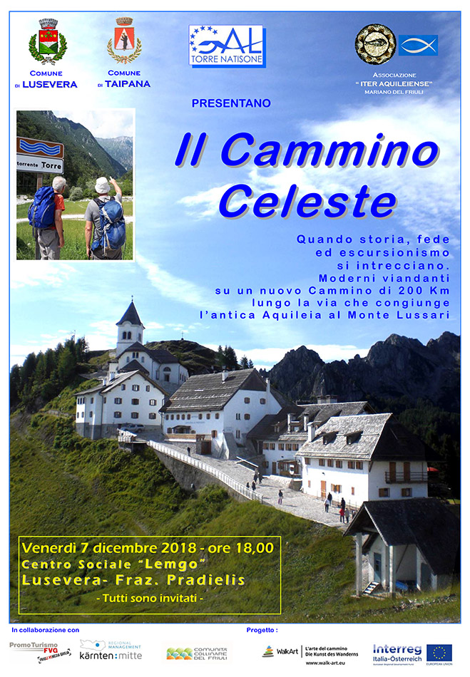 Iniziativa del 7 dicembre 2018: presentazione Cammino Celeste a Lusevera