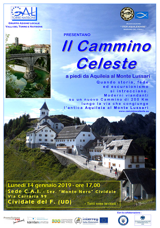 Iniziativa del 10 gennaio 2019: presentazione del Cammino Celeste a Cividale