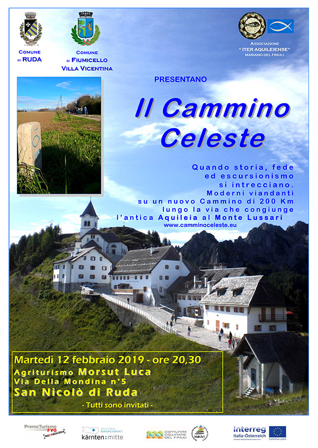 Iniziativa del 12 febbraio 2019: presentazione del Cammino Celeste a Ruda