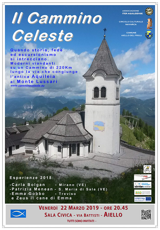 Iniziativa del 22 marzo 2019: presentazione del Cammino Celeste ad Aiello del Friuli