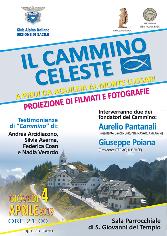 Iniziativa del 4 aprile 2019: presentazione del Cammino Celeste a Sacile