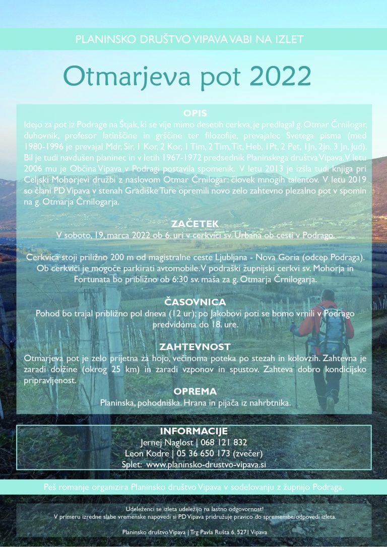 Locandina Otmarjeva Pot 2022