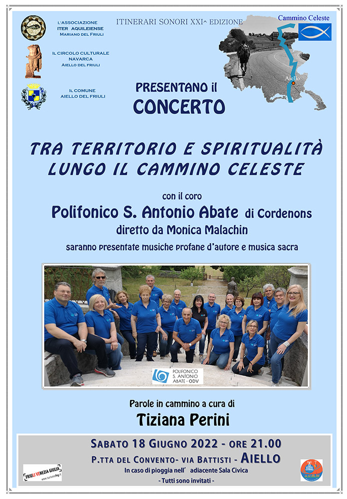 Locandina concerto dedicato al Cammino Celeste