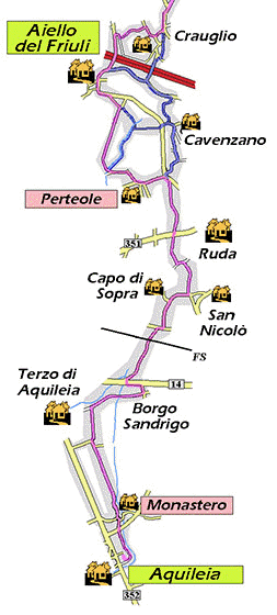 Cartina generale della prima tappa