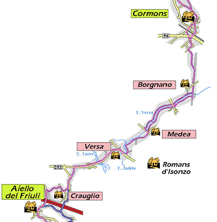 Cartina generale della seconda tappa