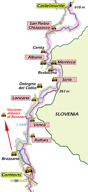 Cartina generale della terza tappa