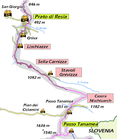 Cartina generale della settima tappa