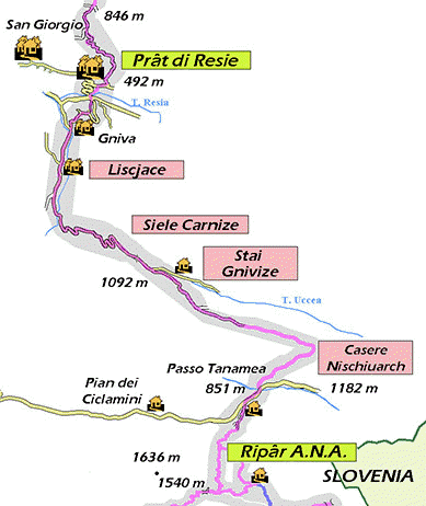 Cartina generale della settima tappa