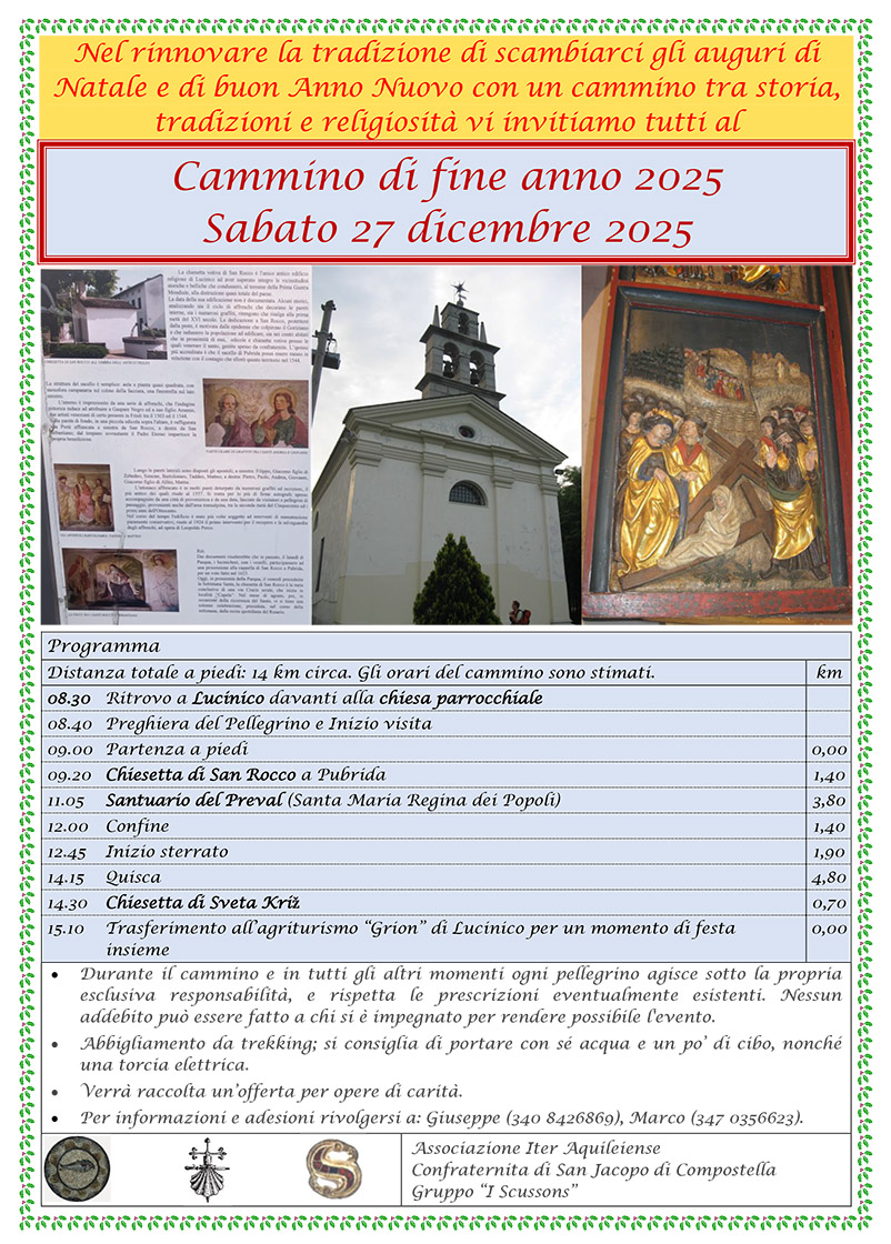 Locandina cammino di fine anno 2025